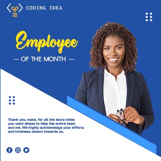 Employee Of The Month Instagram Post