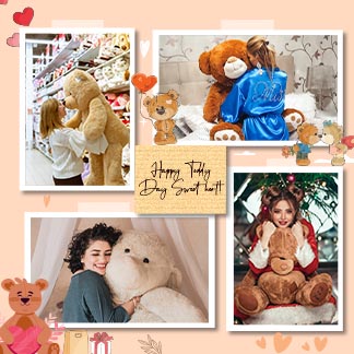 Creative Teddy Day Instagram Photo College Post Maker Template