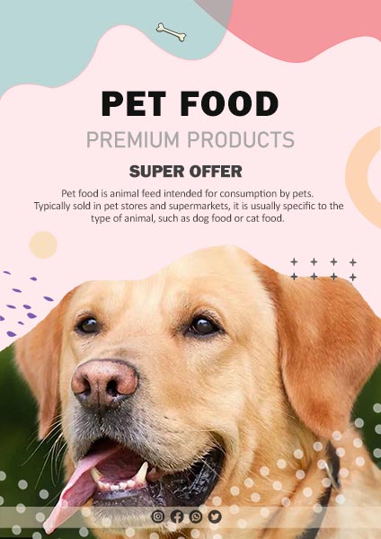 Pet Food Flyer Portrait Template