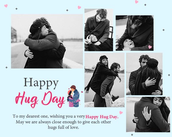 Free Happy Hug Day Photo Collage Template