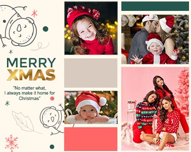 Merry Christmas Photo Collage Story Template