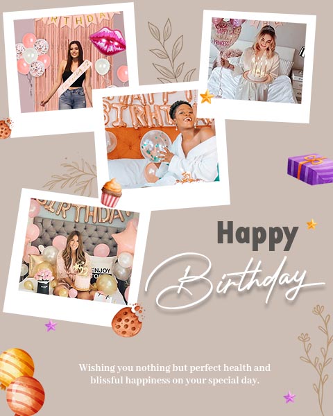 Birthday Girl Photo Collage Story Template