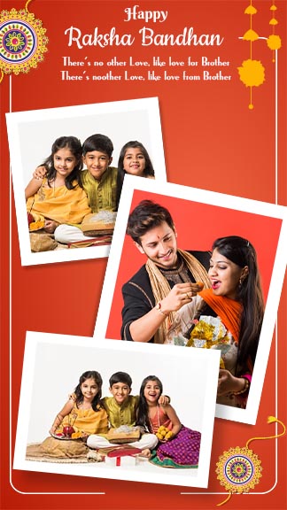 Happy Raksha Bandhan Photo Collage Instagram Story