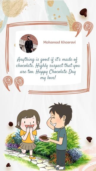 Chocolate Day Quote Instagram Story Maker Template