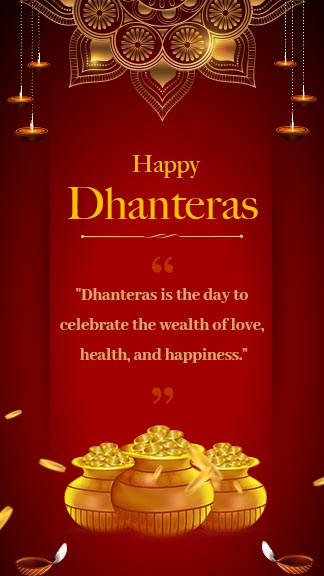 Traditional Happy Dhanteras Instagram Quotes