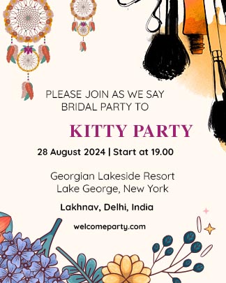Free Kitty Party Invitation Card