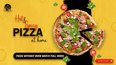 Yellow Hot and Spicy Pizza At Home Yummy and Without Oven Creative Youtube Thumbnail