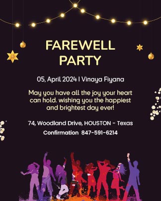 Colourful Farewell Party Invitation Template