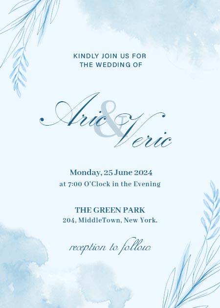Free Colorful Wedding Invitation Template