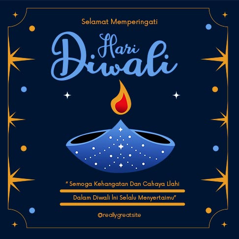 Happy Diwali Wish Social Media Post Template