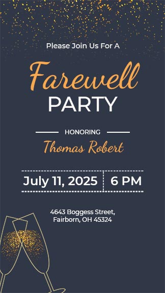 Download Farewell Party Invitation Instagram Story Template
