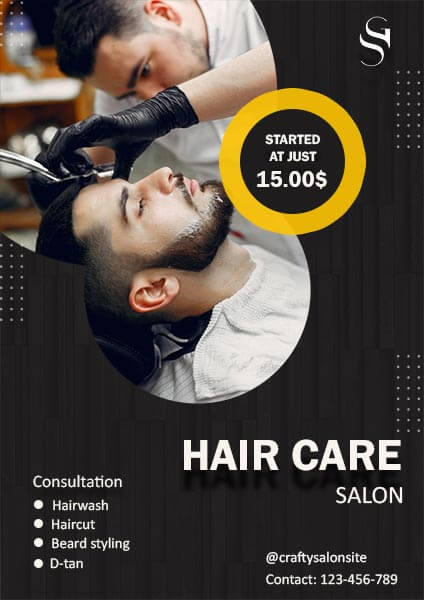 Hair Care Consultation Poster Template