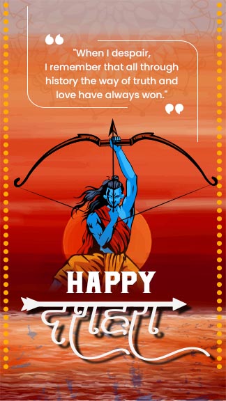 Dussehra Quotes Instagram Story Template