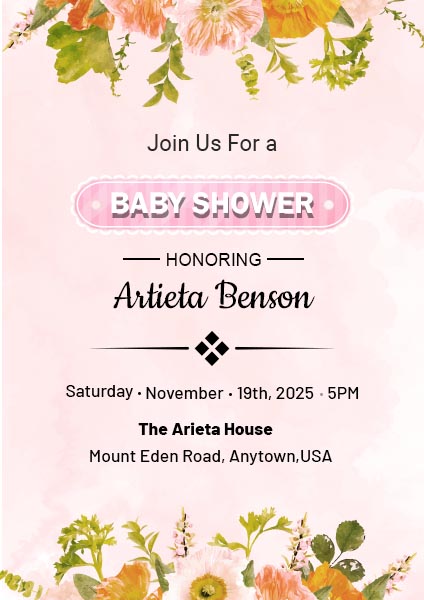 Baby Shower Invitation Flyer