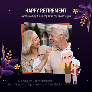 Simple Happy Retirement Wishes Instagram Post