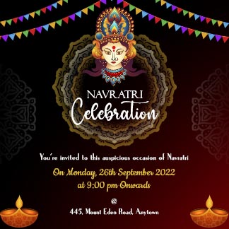 Free Navratri Celebration Invitation Post