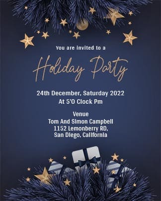 Christmas Party Social Media Invitation Card