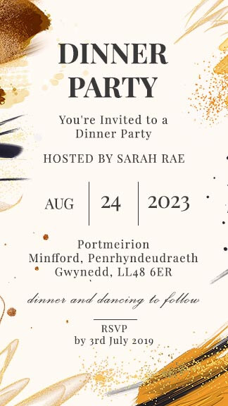 Dinner Party Instagram Invitation Template