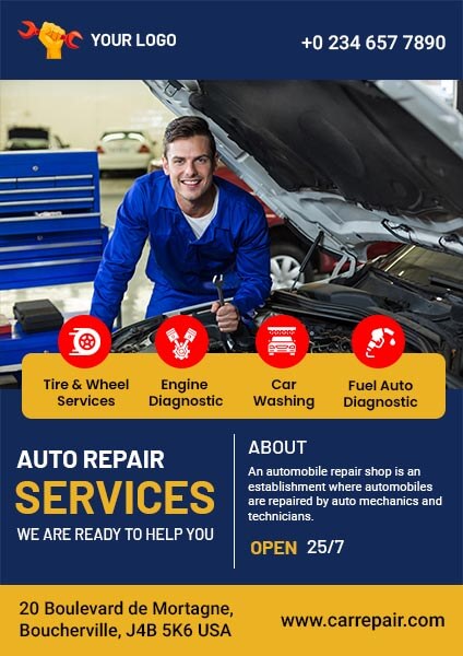 Auto Repair Services Flyer