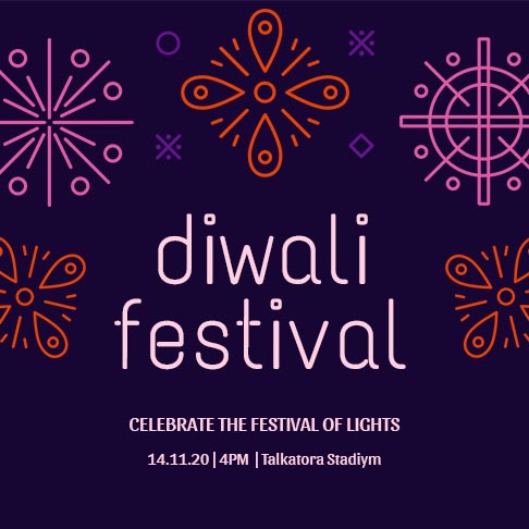 Free Diwali Festival Party Social Media Post