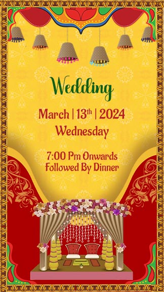 Digital Rajasthani Wedding Invitation Template