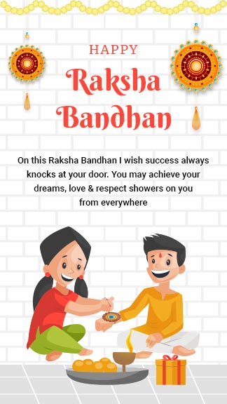 Happy Raksha Bandhan Decorative Instagram Quotes Story