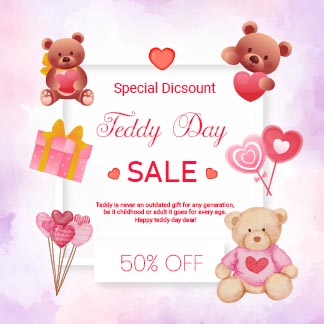 Free Teddy Day Sale Instagram Post