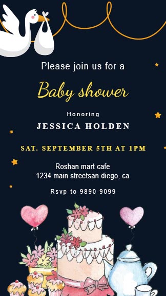 Baby Shower Instagram Story Invite Template
