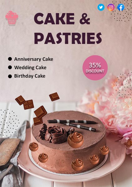 Sweet Cake Discount Social Media Post Design Sweet Food Poster Perfect For  Online Social Media Post Stock Illustration - Download Image Now - iStock