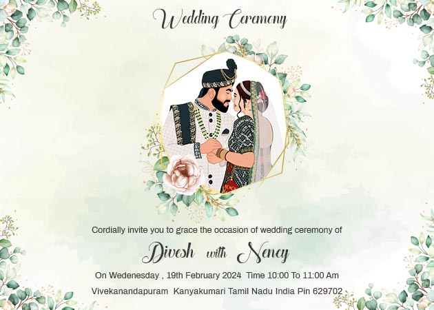 Caricature Wedding landscape Invitation Instagram Story