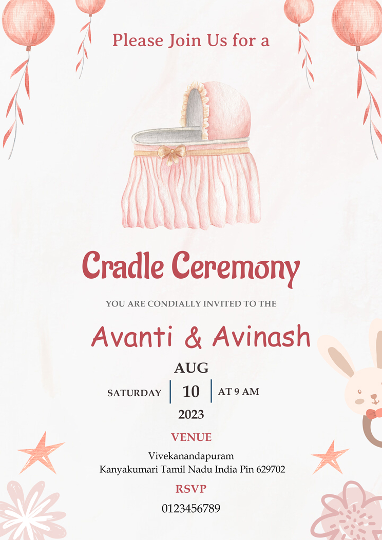 Download Cradle Ceremony Invitation