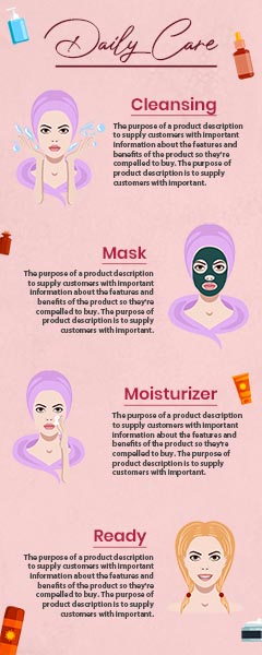 Daily Beauty Care Infographics Template