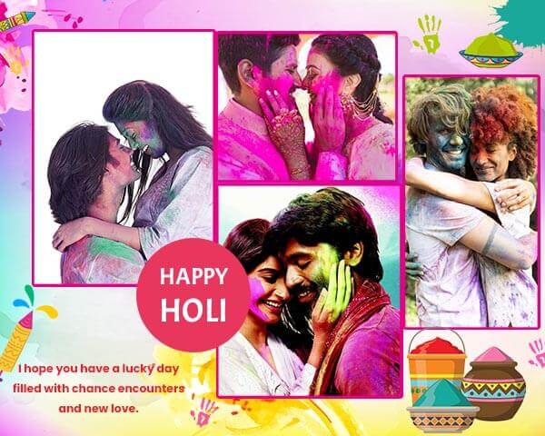 Happy Holi Photo Collage Template