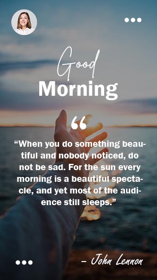 Good Morning Quote Instagram Template