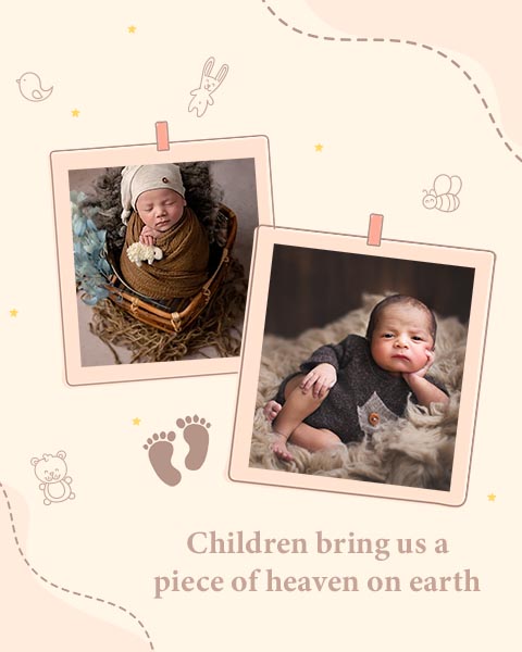 Baby Photo Collage Story Template