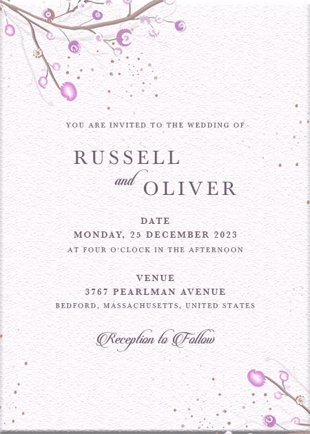 Simple Wedding Invitation Card Template