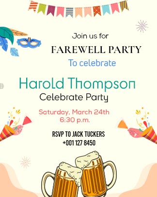 Colourful Farewell Party Invitation Instagram Template