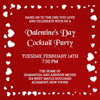Valentines Day Party Template Invitation Post