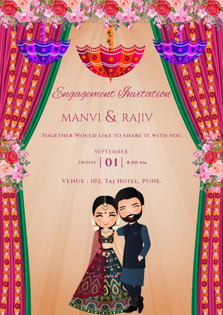 Engagement Invitation Traditional Template