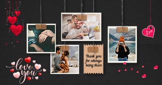 Valentine Day Photo Collage Instagram Template