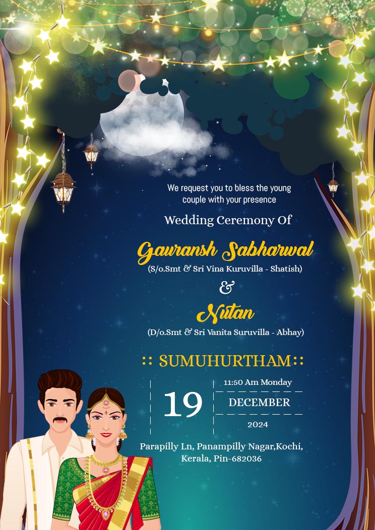 Download South Indian Wedding Invitation Card