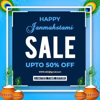 Happy Janmashtami Instagram Sale Template