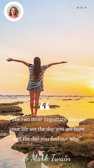 Instagram Story For Life Quotes Modern Beach Sunset Photo Background