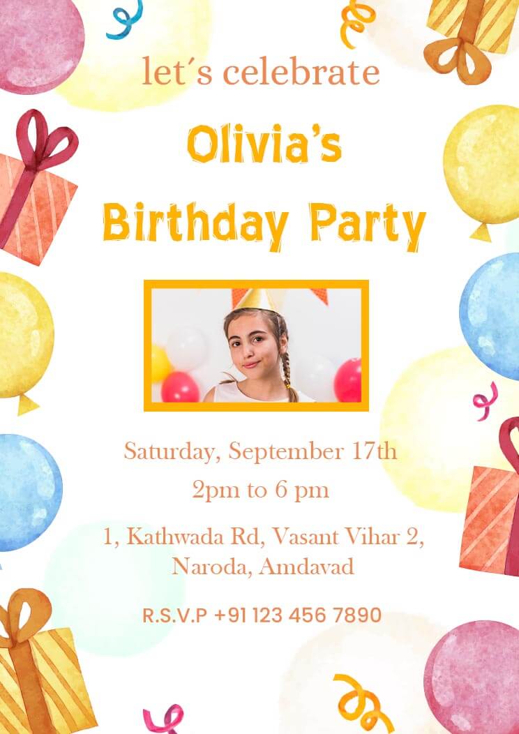Free Birthday Invitation Template