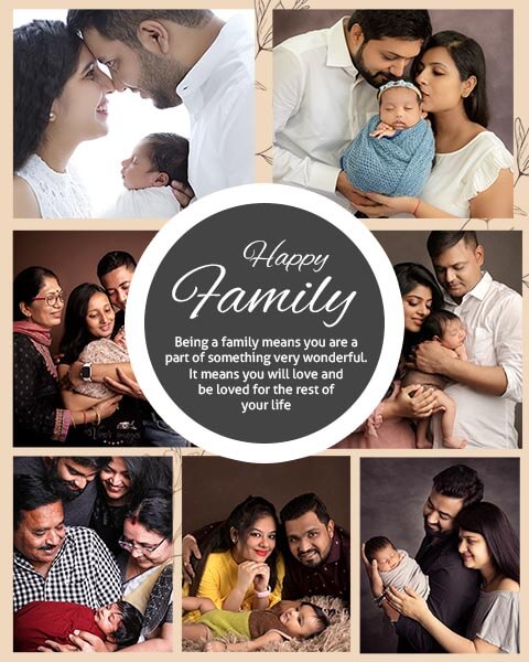 Free Happy Family Photo Collage Template