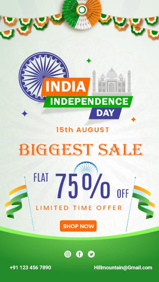 Happy Independence Day Biggest Sale Instagram Story