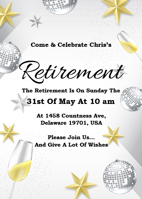 Download Retirement Party Invitation Card