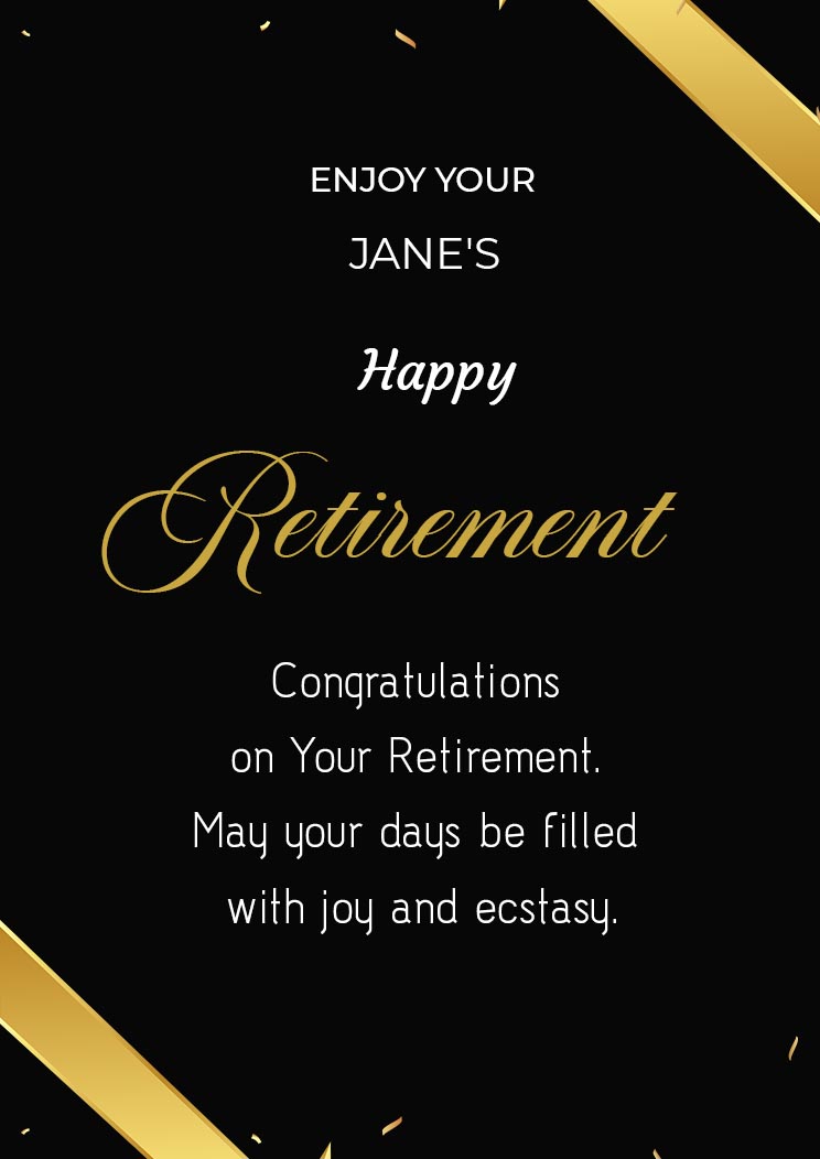 Greeting Card For Retirement