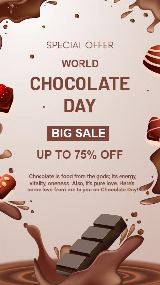 Download World Chocolate Day Sale Instagram Story Template
