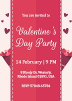 Valentine Day Party Invitation Card Maker Template